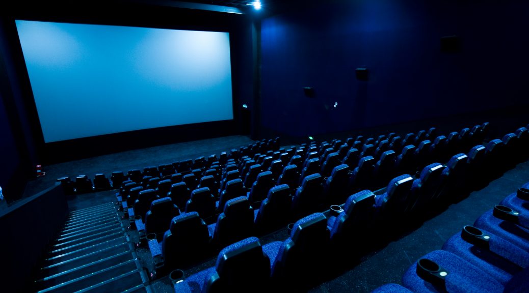 Dark, empty movie theatre