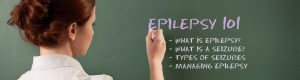 Woman writing epilepsy 101 on chalkboard