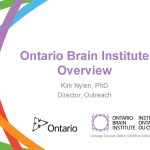 Kirk Nylen, Ontario Brain Institute presentation title slide