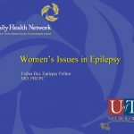 Women's Issues in Epilepsy presentation title slide