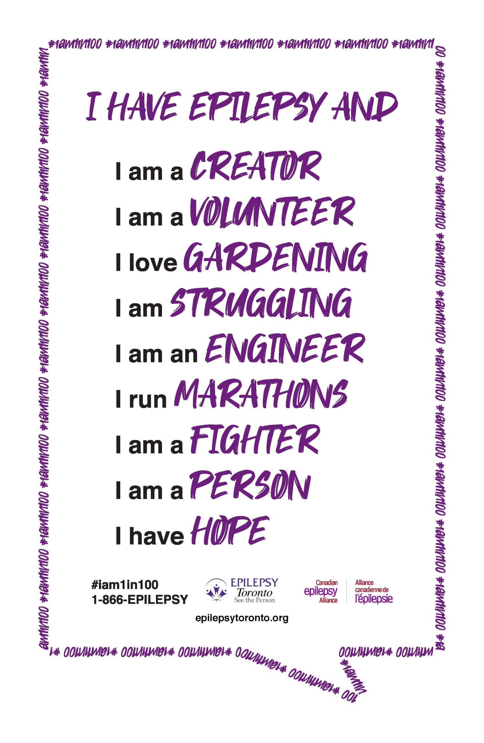 Poster that says, "I have epilepsy and..."
