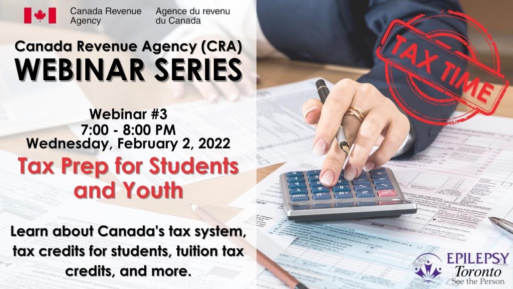CRA Webinar Series promo person using a calculator with documents
