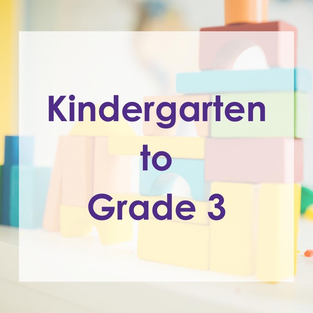 Kindergarten to Grade 3 TDSB