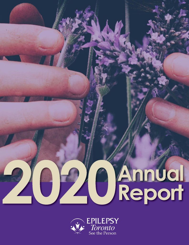 hands holding lavendar 2020 annual report