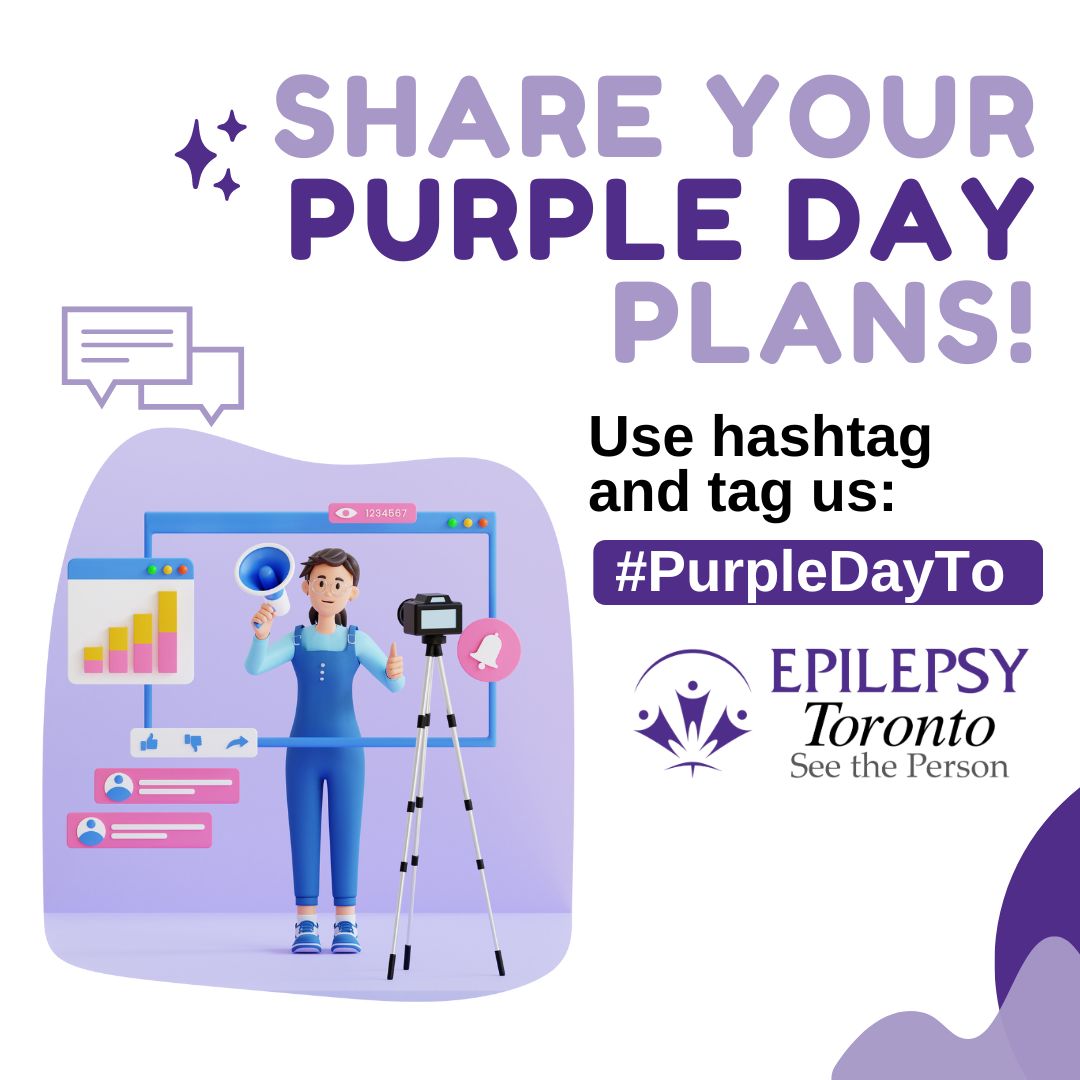 Purple Day, Share with us, March 26, Epilepsy Toronto, social media.