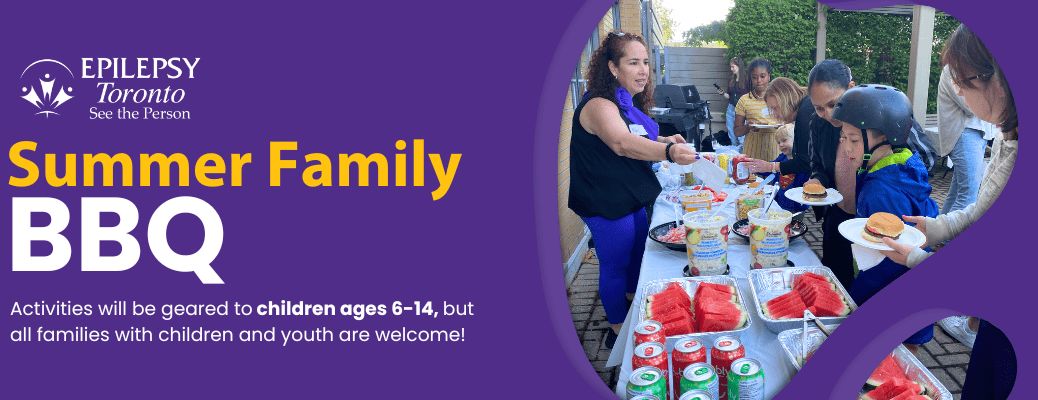 Family activity, BBQ, Summer, Epilepsy Toronto families.